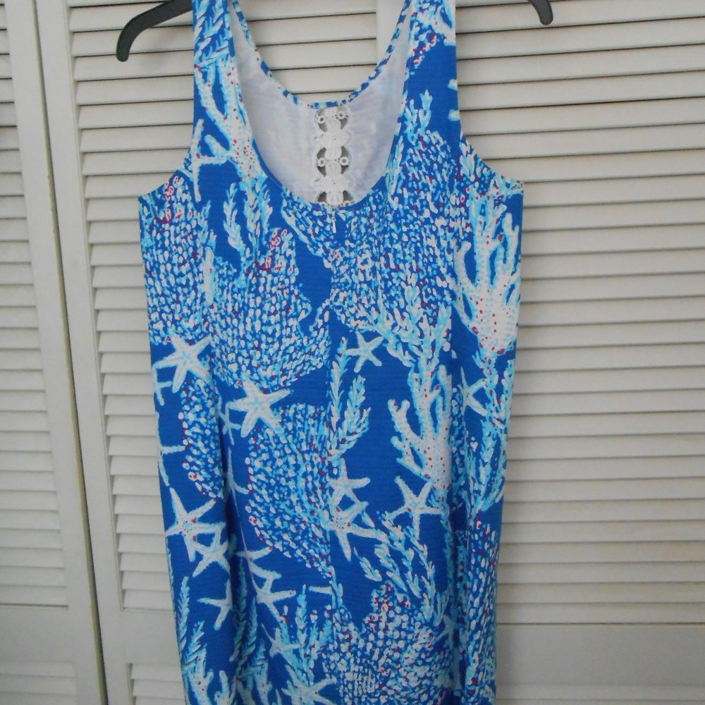 lilly Pulitzer  reef print dress size 14 - Picture 2 of 4